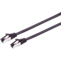 S-impuls CAT.8.1 Netzwerkkabel, flach, tpe, schwarz, 7,5 m