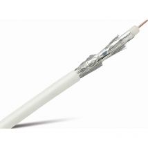 S-impuls Koaxialkabel, 25 m, weiß, 7,2 mm, ccs, 110 dB