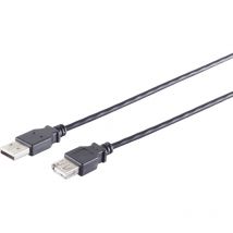 S-impuls usb-a Verlängerungskabel 2.0 schwarz 5m