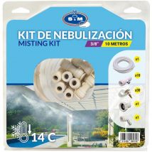 M&M's 's & m 580758 – Kit 10 Metri nebulización 3/8-10 Ugelli, 8 x 28 x 28 cm, Colore: Beige