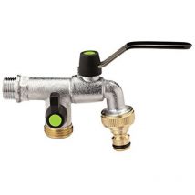 957000-2 - Rubinetto a 2 valvole per Esterni, 1/2 x 3/4 - S&m