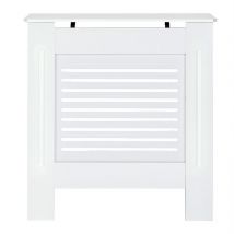 S Size mdf Wood Radiator Cover Board Stripe Pattern White Painted