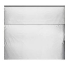 Cañete - Sábana encimera lisa con vivo de 200 cm - Blanco/Gris C562