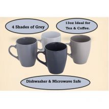 Sabichi Stoneware Grey Mugs Pack 4's