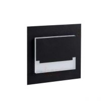 Kanlux - Escalera de luz led decorativo - Muro empotrado - Negro - 75x75mm - 0.8W