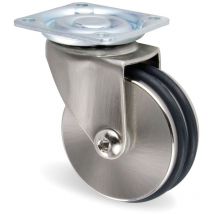 Roue chromée Horq Plet Sabine D-50 S.F - SABINE - Roue de meuble adaptée au parquet à fourche avec et sans frein