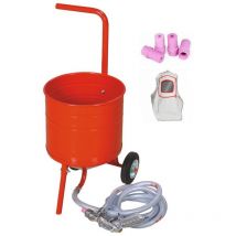 Equipement Express Sicoba - Sableuse Aérogommeuse mobile sur Roulettes 31,50L 50lb 23kg