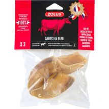 Sabots de veau 3 pièces friandises pour chien Zolux