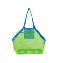 Sac à bandoulière pliable en maille pour vêtements de plage, grande pochette