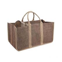 Sac à bûches en toile de jute