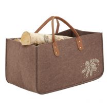 Sac à bûches en feutrine 50 x 25 cm