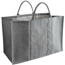 Sac a buches jute gris 60X30X40