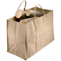 Sac à bûches en toile de jute