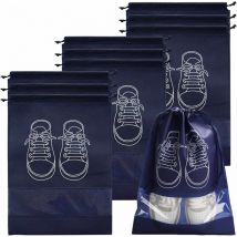 Sac à Chaussures de Voyage, Ensemble de Sacs à Chaussures en Molleton imperméable et Anti-poussière, avec fenêtre Transparente et Cordon de Serrage