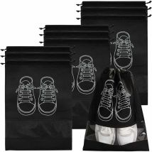 Sac à Chaussures de Voyage, Ensemble de Sacs à Chaussures en Molleton imperméable et Anti-poussière, avec fenêtre Transparente et Cordon de Serrage