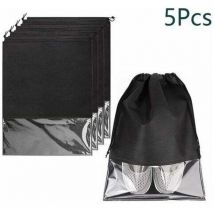 Sac à Chaussures de Voyage, Grand Sac de Rangement Anti-Poussière Imperméable pour Chaussures, avec Fenêtre Transparente, pour Voyage et Sport
