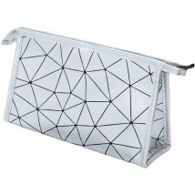 Sac à cosmétiques en cuir PU (argent)-Fei Yu