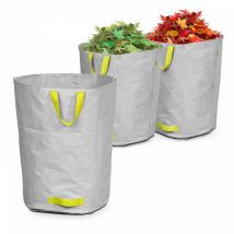 Lesto - Lot de 3 sacs à déchets de jardin 160l polyester gris