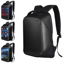 Lifcausal - Sac à dos à bandoulière avec écran led couleur pour ordinateur portable, sac à dos de voyage étanche pour sac à dos d'extérieur