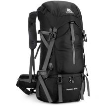 Decdeal - Sac à dos de randonnée 70L, résistant à l'eau, sac à dos de Camping d'escalade, sac à dos de voyage avec housse de pluie