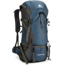 Decdeal - Sac à dos de randonnée 70L, résistant à l'eau, sac à dos de Camping d'escalade, sac de jour de voyage avec housse de pluie