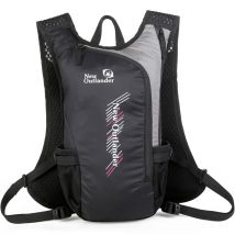 Sac à dos d'hydratation respirant, sac à dos réfléchissant en Nylon pour vessie d'eau, pour randonnée, course à pied, Noir