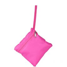 Sac à dos portable en maille avec cordon de serrage pour enfants, sac de rangement pour jouets de plage en plein air (rose)