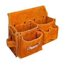 Lifcausal - Sac banane pour charpentier, ceinture à outils en cuir avec porte-marteau