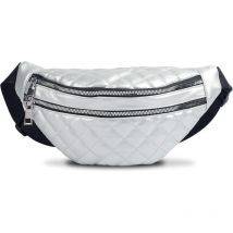 Fei Yu - Sac ceinture en cuir avec ceinture réglable (argent)