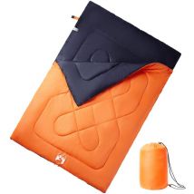Sac de couchage double et oreillers adultes camping 3-4 saisons vidaXL