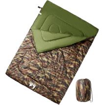 Sac de couchage double et oreillers adultes camping 3-4 saisons vidaXL