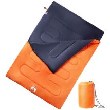 Sac de couchage double et oreillers adultes camping 3-4 saisons vidaXL