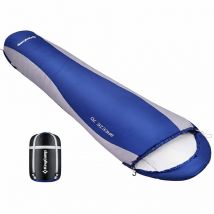 Kingcamp - Sac de couchage forme momie Breeze Bleu - 215 x 50 cm