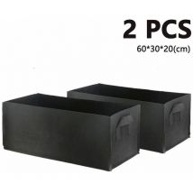Sac de culture de plantes 2 pièces Sac de plantation non tissé avec poignées pour pommes de terre, tomates et fraises, style 1