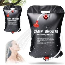 Kinsi - Sac de douche de camping - 20 l - Douche solaire - Portable - Camping