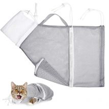 Sac de filet de douche pour chat sac de bain sac de retenue multifonctionnel empêcher les morsures de se gratter pour le bain
