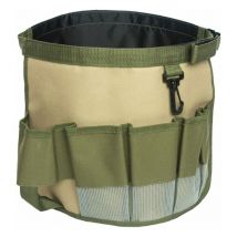 Aougo - Sac de Jardinage Ceinture à Outil, Tissu Oxford 600D Imperméable Seau Pochette à Outils Multifonction Pliable Poches Transparentes Jardin