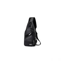 Shining House - Sac de Poitrine Homme en Cuir, Étanche Sac Sacoche Bandoulière Homme pu Cuir Rétro avec usb Ports, Sac en pu Cuir Bandoulière Sling