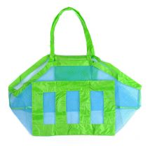 Sac de rangement en filet pour jouets de plage pour enfants, sac fourre-tout de plage portable et flexible, sac de sable