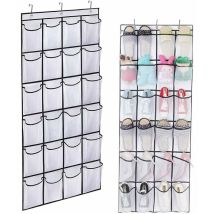 Sac de rangement pour chaussures de ménage 24 grilles en tissu Oxford 600D (blanc),pour la cuisine à domicile, les toilettes, la salle de bain