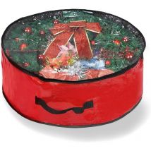 Sac de Rangement pour Couronnes et Guirlandes Sac de Rangement de Guirlande de Noël, Sac de Rangement Imperméable avec Poignée, Conteneur de Stockage