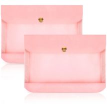 2 Pieces Sac de rangement pour masque Jalleria transparent rose portatif