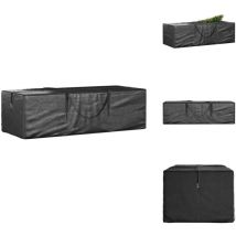 Vidaxl - Sac de rangement pour sapin de Noël noir 135x40x55 cm pe - Sac De Rangement Sapin Noel - Housse Sapin Noel - Protection Sapin Noel