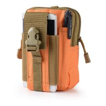 Ensoleille - Sac de taille tactique, sac de taille compact militaire en nylon sac de ceinture pour gadgets téléphone utilitaire camping(orange)