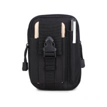 Ensoleille - Sac de taille tactique, sac de taille compact militaire en nylon sac de ceinture pour gadgets téléphone utilitaire camping(Noir)