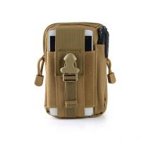 Ensoleille - Sac de taille tactique, sac de taille compact militaire en nylon sac de ceinture pour gadgets téléphone utilitaire camping(kaki)