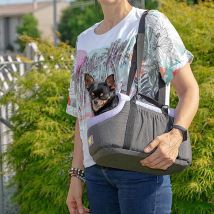 Borsello Sac de transport pour chiens et chats. Variante 40 - Misure: 35 x 20 x h 20 cm - Bleu clair - Ferplast