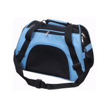 Sac de Transport Chat et Chien Chaton Chiot Sac à Main avec Bandoulière Bleu Taille m 48 x 26 x 31 cm