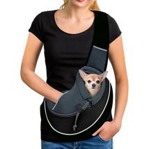 Dolaso - Sac de Transport Chien Portable Sac à Bandoulière Chien Chat Réglable Sac de Voyage pour Petits Animaux Maille Respirant Sac Ventrale Chiot