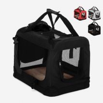 Sac de transport pliable souple pour petits chats et chiens 48x31.5x36cm Oliver s - Noir